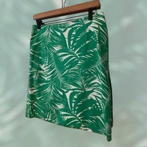 Talbots Size 6P Green Floral‎ Spring Pencil Skirt
